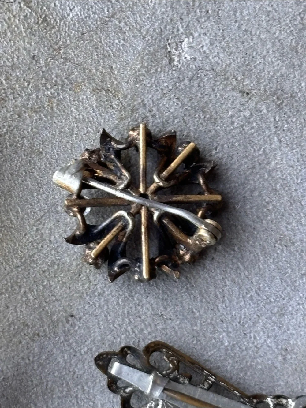 Vintage Brooch Trio Signed Coro Rhinestone Bow Pin Enamel Flower White Inlay Bar